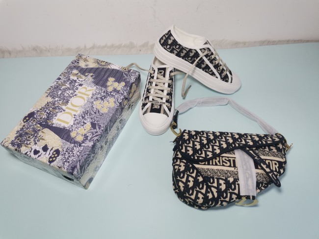 Women Fashion Shoes with Bag Set #DIO