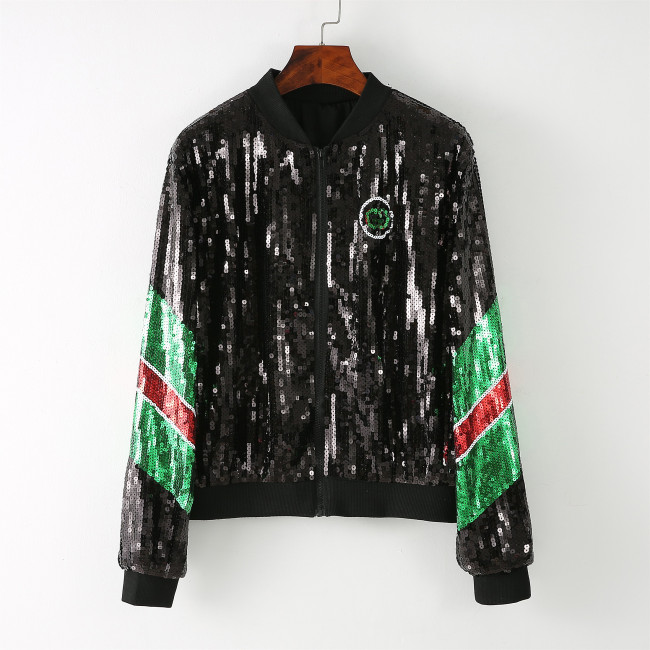 Fashion Sequin Jacket Coat For Women #GUI