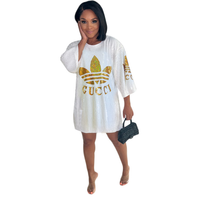 Fashion Sequin Dress One Size #GUI