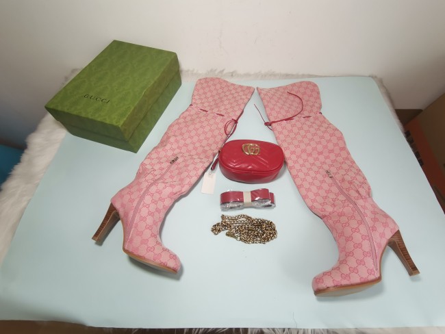 Women Fashion Boots with Bag Set  #GUI