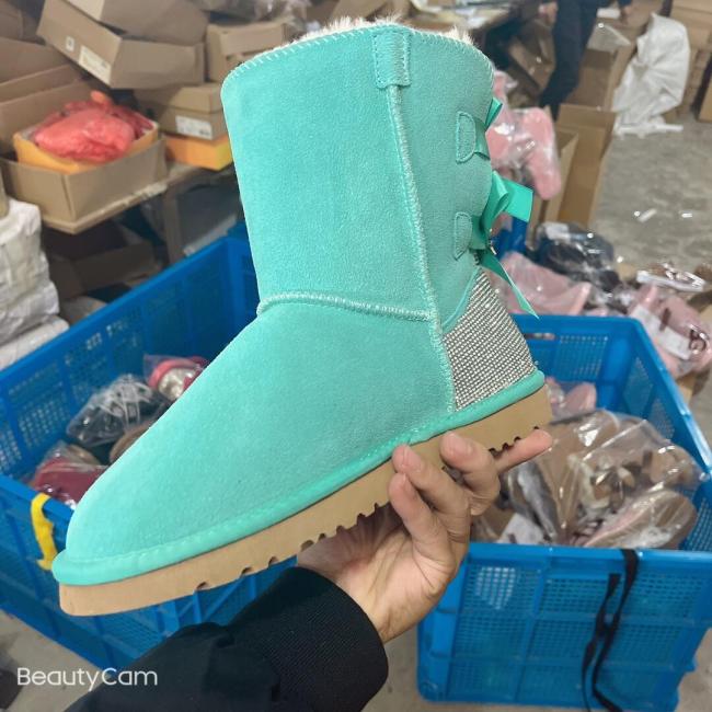 Adult  Wholesale Diamond Bowknot Boots with Box #UG