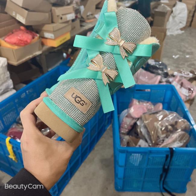 Adult  Wholesale Diamond Bowknot Boots with Box #UG