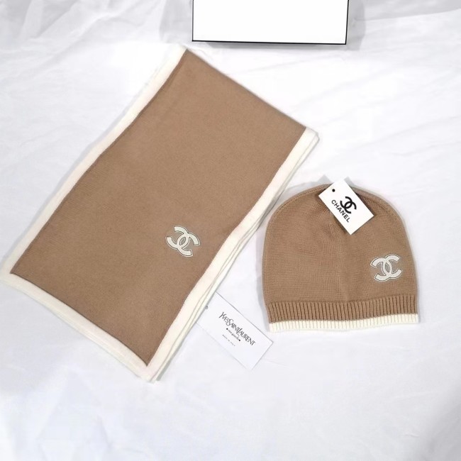 Women Fashion Hat with Scarf Set #CHN