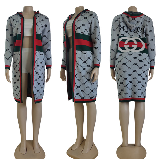 Women Fashion Cardigan Hooded #GUI