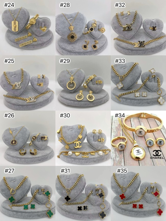 Fashion Jewery 4 pcs Se #CHN #LOV #GUI #VER