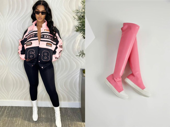 Women Jacket Boots Set No Box #NOO