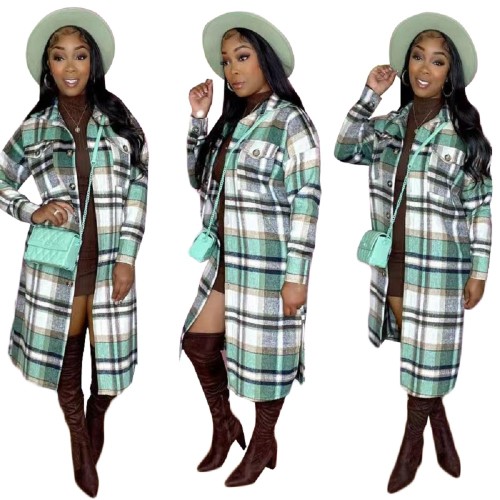 Women Fashion Plain Coat 