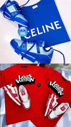 Fashion Shirt with Shoes Set #LOV