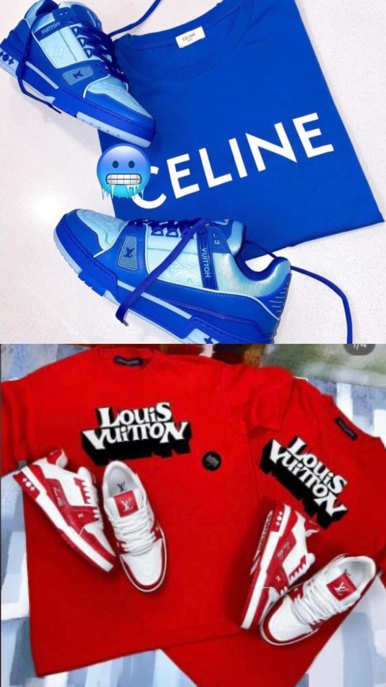 Fashion Shirt with Shoes Set #LOV