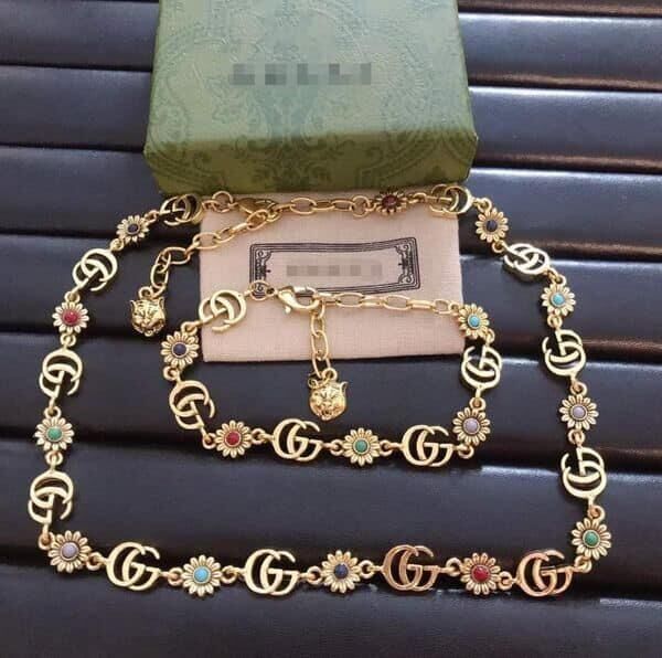 Fashion Bracelets with Necklace Set #GUI