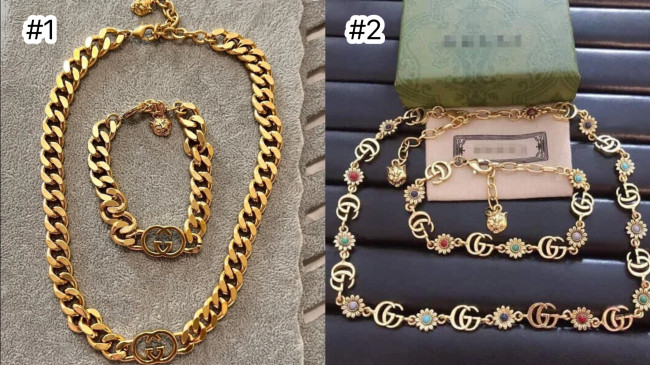 Fashion Bracelets with Necklace Set #GUI