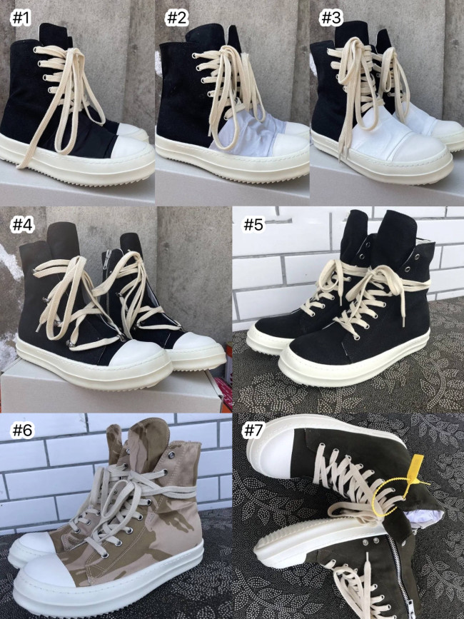 Rick Owens Canvas Shoes with Box #NOO