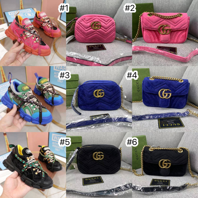 Wholesale Diamond Sneakers with Bag Set #GUI