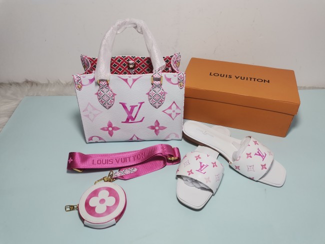 Fashion Slides with Bag Set #LOV