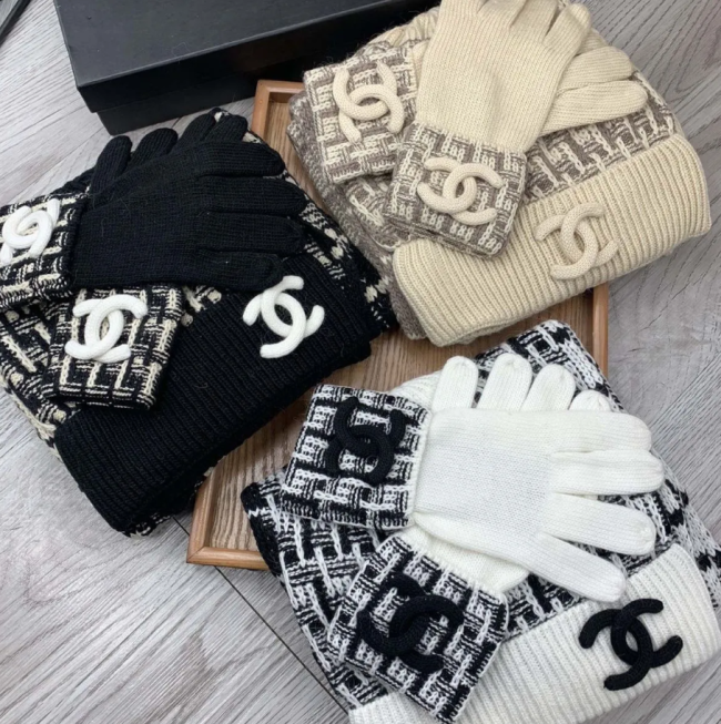 Fashion Hat Scarf Gloves 3 pcs Set #CHN