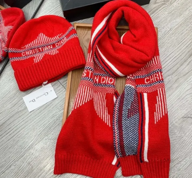 Fashion Scarf with Hat Set #DIO