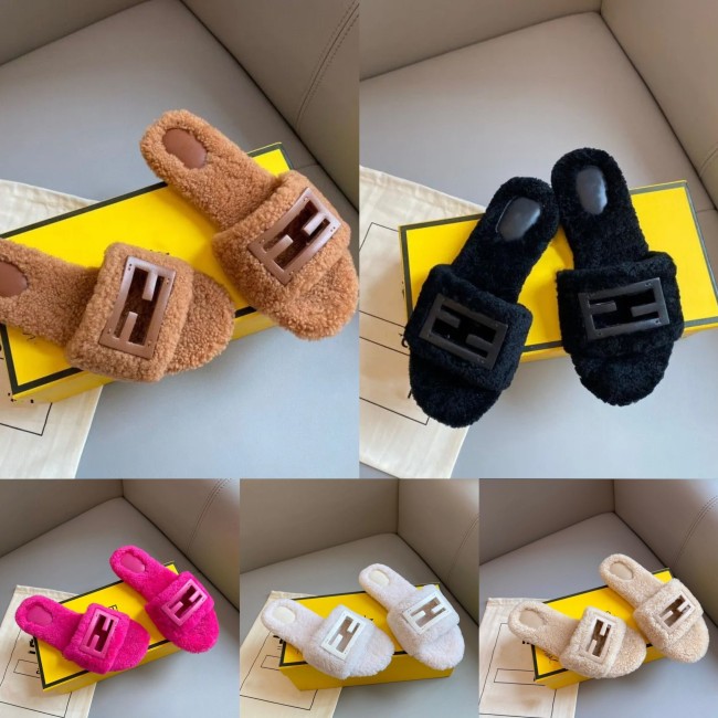 Fashion Furry Slippers With Box #FEI