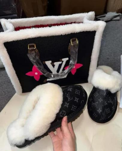 Furry Bag with Slipper Set #LOV