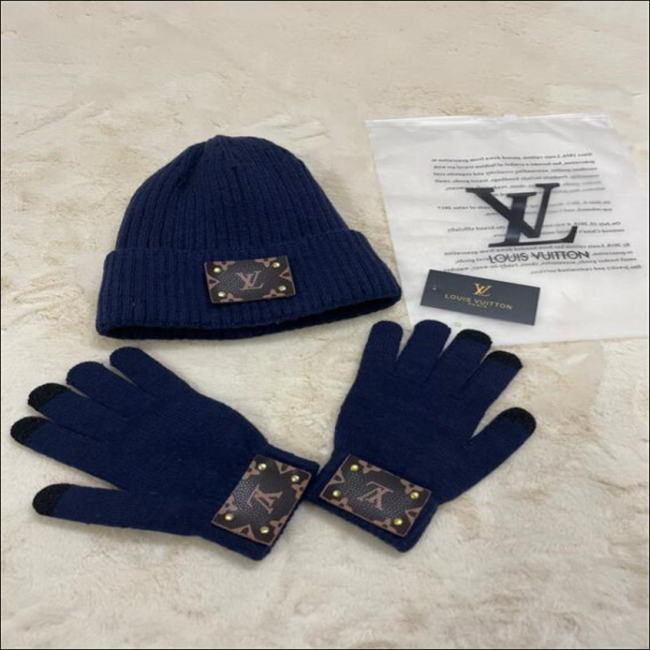Fashion Gloves with Hat Set #LOV