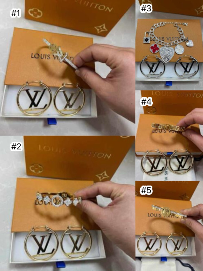 Eaarings with Bracelets Set with Box  #LOV