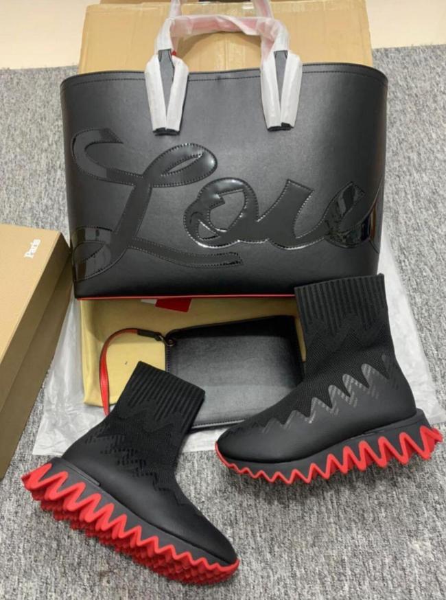 Fashion CL Shoes with Bag Set