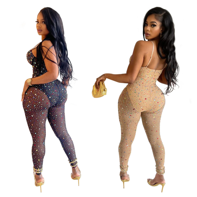 Women Fashion Diamond Jumpsuit #NOO