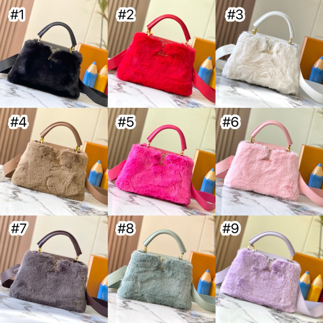 High Quality Furry Bag No Box Size 27 x 18 x 9  #LOV