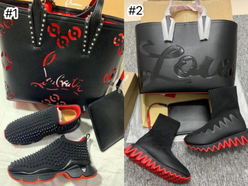 Fashion CL Shoes with Bag Set