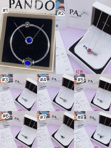 Pandora Bracelet with Necklace Set with Box #PAN