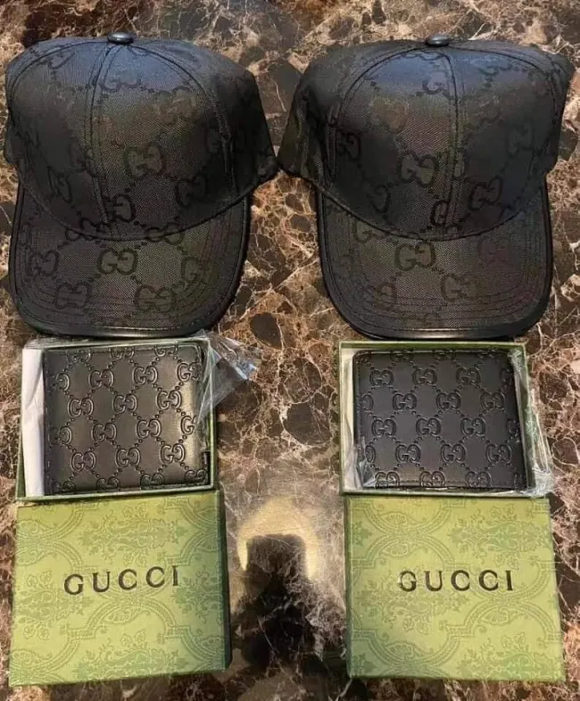 Fashion Caps with Wallet Set  #GUI