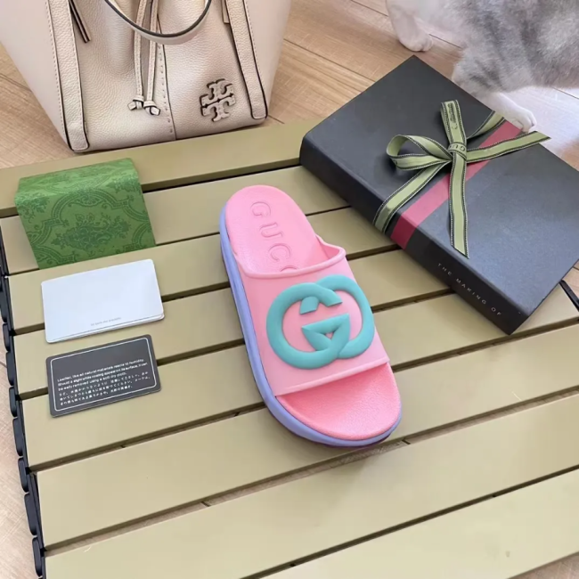 Women Fashion Slides with Box #GUI