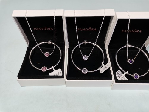 Pandora Bracelet with Necklace Set with Box #PAN