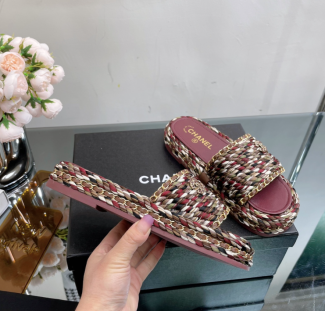 Women Fashion Slides with Box #CHN