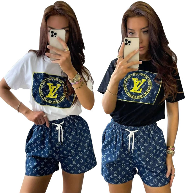 Women Fashion 2 pcs Shorts Set #LOV