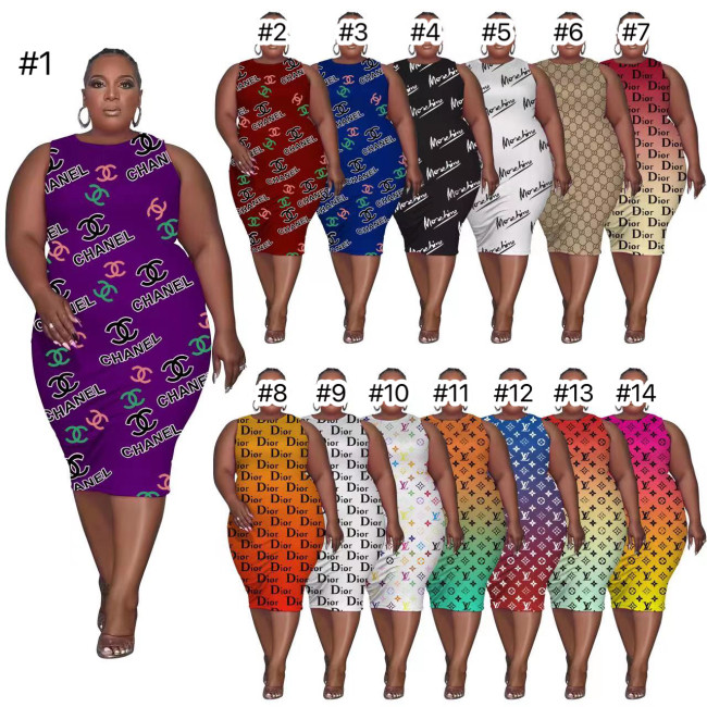 Women Plus Size Sleeveless Dress #GUI #DIO #LOV #CHN