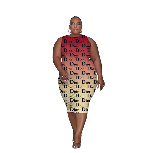 Women Plus Size Sleeveless Dress #GUI #DIO #LOV #CHN