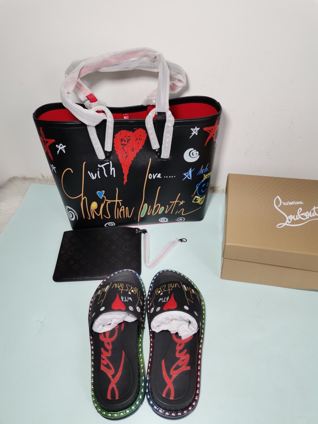 1 set Top Quality bag & slipper Free Shipping #CL