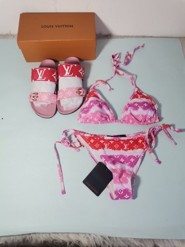 Women Swimsuits with Slides Set #LOV