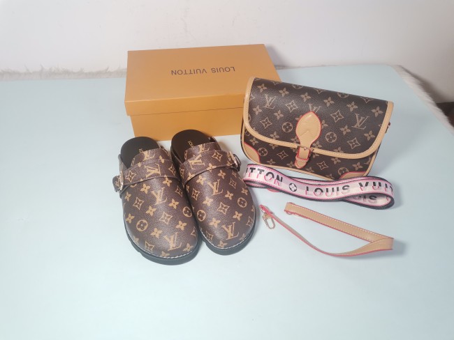 Fashion Shoes with Bag Set #LOV