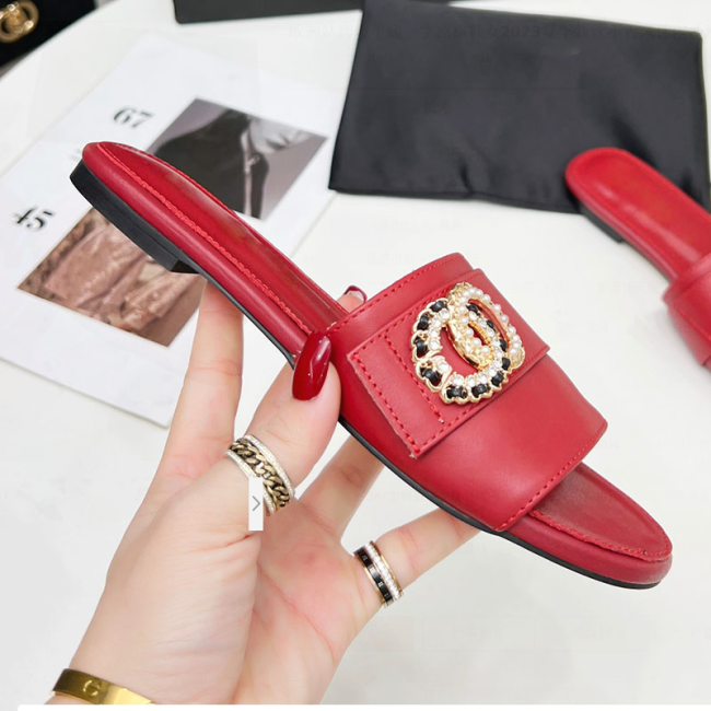 Women Fashion Slides with Box #CHN