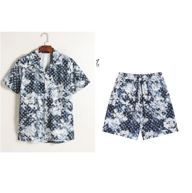 Fashion Men's Shirt with Shorts Set with Tags  #LOV