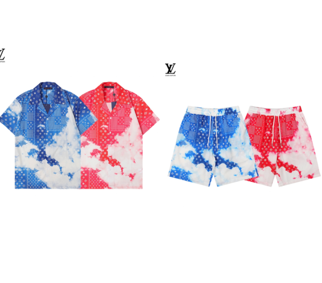 Fashion Men's Shirt with Shorts Set with Tags  #LOV
