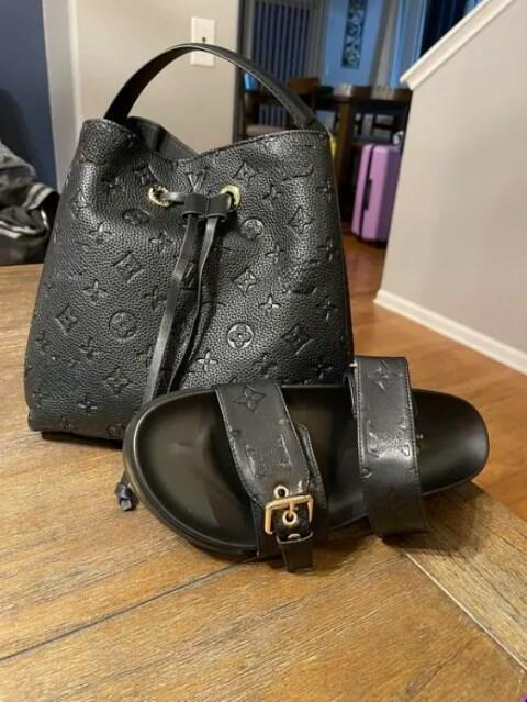 Fashion Slides with Bag Set #LOV