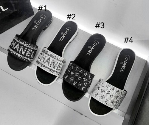 Fashion Diamond Slippers with Box Size 5-8.5  #LOV