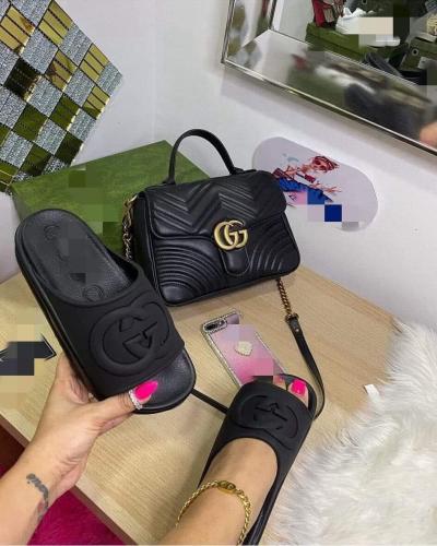  Fashion Slides with Bag Set #GUI