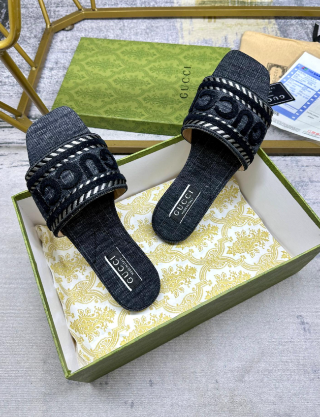 Women Fashion Slides with Box #GUI