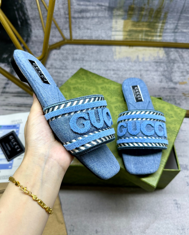 Women Fashion Slides with Box #GUI