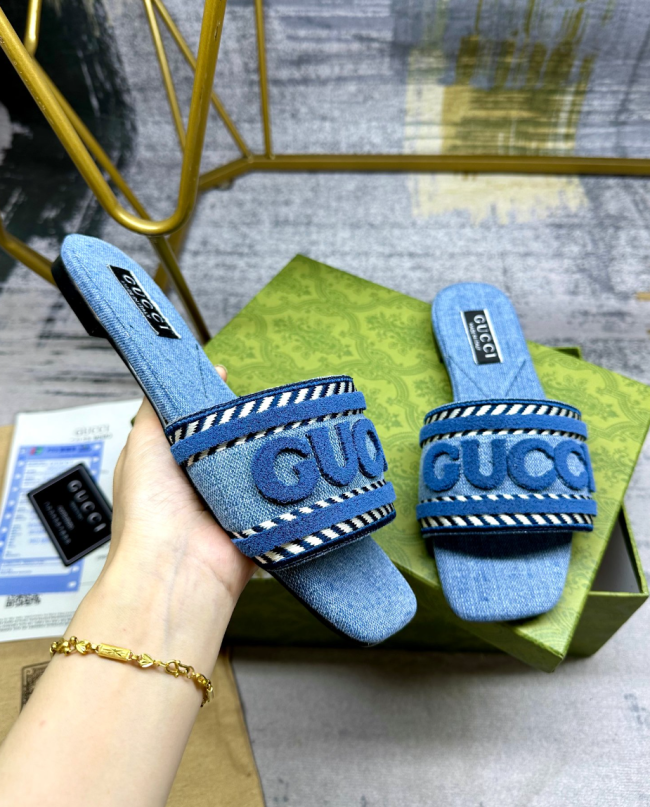 Women Fashion Slides with Box #GUI