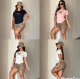 Women Fashion Shirt Shorts Set #GUI