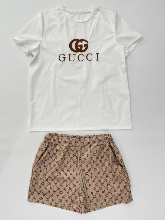 Women Fashion Shirt Shorts Set #GUI